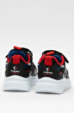Çocuk Cırtlı Akıllı Bağcık Spor Ayakkabı SİYAH - KIRMIZI