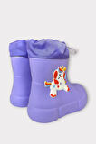 Çocuk Kışlık Su Geçirmez Yağmur Botu Lila