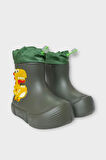 Çocuk Kışlık Su Geçirmez Yağmur Botu HAKİ