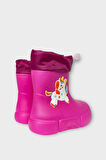 Çocuk Kışlık Su Geçirmez Yağmur Botu FUŞYA