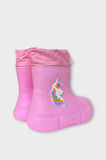 Çocuk Kışlık Su Geçirmez Yağmur Botu PEMBE