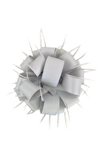 FİYONK POMPOM MAT GRİ/GÜMÜŞ 9CM 2'Lİ