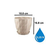 Omnipazar SO-KRT4 Dekoratif Kristal Saksı Takımı 3.25 Litre No 4