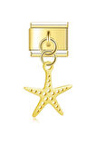 Deniz Yıldızı Gold Çelik İtalyan Charm