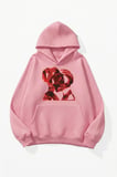 Unisex Yumuşak Dokulu İki İnsan Tutku Baskılı Tasarım Oversize 3 İplik Hoodie Sweatshirt