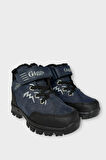 Cırtlı Fermuarlı İçi Yünlü Soğuk Geçirmez Outdoor Günlük Çocuk Bot LACİVERT