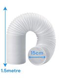 MOBİL KLİMA SICAK HAVA TAHLİYE HORTUMU TAŞINA BİLİR KLİMA EGZOZ HORTUMU ÇAPI 15MM UZUNLUK 1.5 METRE