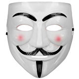 Periboia Beyaz Pembe Yanaklı V For Vendetta Maskesi