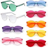 Periboia Oval Şekilli Çerçevesiz Parti Gözlüğü 6 Renk 6 Adet