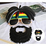 Periboia Rasta Peruklu Bob Marley Parti Gözlüğü
