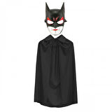 Periboia Batman Maskesi Catwoman ve Batman Pelerini Siyah Set