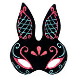 Periboia Siyah Mavi Kırmızı Tavşan Maskesi