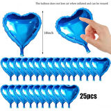 Periboia Metalize Mavi Kalp Folyo Balon