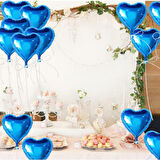 Periboia Metalize Mavi Kalp Folyo Balon