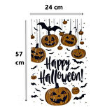 Periboia Halloween Temalı Balkabaklı Duvar Sticker Seti
