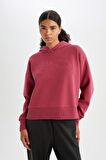 DeFactoFit NBA Los Angeles Lakers Kapüşonlu Kalın Sweatshirt C8248AX24AUBR487