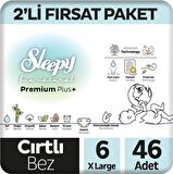 Sleepy Bio Natural 2'li Fırsat Paketi Bebek Bezi 6 Numara Xlarge 46 Adet