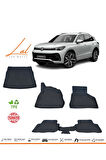 Volkswagen Tiguan 2024+ 3D Havuzlu Paspas Alt Kademe Bagaj Havuzu Seti