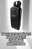 Tüm Telefonlara Uyumlu Mikrofonlu Titreşimli Makaralı Bluetooth Kulakiçi Kulaklık