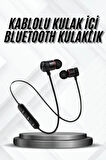 Bluetooth Bağlantılı Kablolu Mıknatıslı Sport Kulaklık