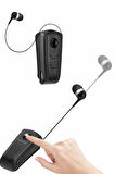 Makaralı Bluetooth Kulakiçi Yaka Kulaklığı Kablosuz Kulaklık