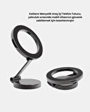 360° Dönebilen Katlanır Manyetik Araç Telefon Tutucu – MagSafe Uyumlu, Kompakt ve Şık Tasarım
