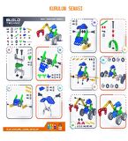 Build Technic Set, 72 Parça Tak-Sök Makaslı Vinç Block Yapı Seti