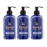 Radical Color NEW 25/Midnightblue Amonyaksız Su Bazlı Saç Boyası 250 ML 3 Adet Gece Mavisi