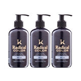 Radical Color NEW 25/Blue Amonyaksız Su Bazlı Saç Boyası 250 ML 3 Adet Mavi