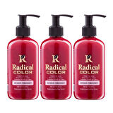 Radical Color NEW 25/Pomegranate Amonyaksız Su Bazlı Saç Boyası 250 ML 3 Adet Nar Çiçeği
