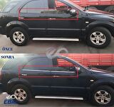 Kia Sorento Krom Cam Çıtası 4 prç P.Çelik 2002-2010 ARASI
