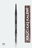 Flormar Kaş Kalemi & Fırçası - Ultra Thin Brow Pencil - 004 Dark Brown - 8690604572137