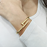Chavin Gold Çelik Çivi Dizayn Bayan Bileklik dt48sr