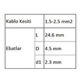 GBY252 Ek Muf İzoleli Kablo Ucu 100 Adet