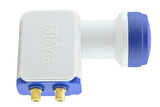 Mag 2 Çıkışlı İkili Çiftli Lnb Elembi Gold Başlıklı-4k Ultra Hd