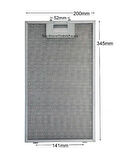 DVE6G520 Aspiratör Davlumbaz İçin Alüminyum Filtresi 200×345 mm Class