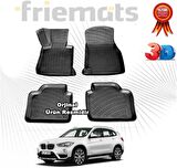  BMW X1 3D Paspas Havuzlu 2010 - 2015 Arası Siyah 4 Parça SET - FRİEMATS