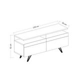 Berlin Tv Ünitesi 120 cm Beyaz - Safir Meşe