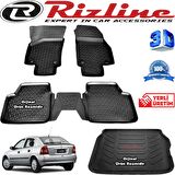 OPEL ASTRA G RİZLİNE 3D Paspas + RİZLİNE 3D Bagaj Havuzu HB 1998-2009 Arası Siyah SET 