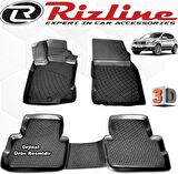 RİZLİNE Nissan QASHQAİ 3D Paspas Havuzlu 2007 - 2014 Arası Siyah 4 Parça SET