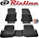 RİZLİNE Mercedes GLA 3D Paspas Havuzlu Siyah 2014-2020 Arası 4 Parça SET