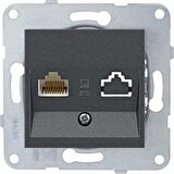 Viko Novella Füme Tekli Data ( Cat-6 ) Priz - Çerçevesiz