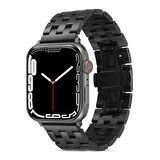 Apple Watch 38mm Uyumlu Premier Paslanmaz Çelik Metal Kordon Kayış Baklalı KRD-20