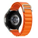 Lopard Samsung Galaxy  Watch 42mm Alpine Loop Metal Toka Örgü Işleme Kordon Premium Kayış KRD -74