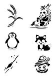Anne Yavru Panda Geçici Dövme Kalıpları Sadece Desen