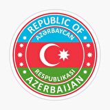 Azerbaycan Azerbaijan 17 Cm Araba Sticker Etiket MD10