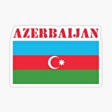 Azerbaycan Azerbaijan 17 Cm Araba Sticker Etiket MD12