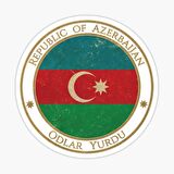 Azerbaycan Azerbaijan 17 Cm Araba Sticker Etiket MD18