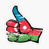 Azerbaycan Azerbaijan 17 Cm Araba Sticker Etiket MD26