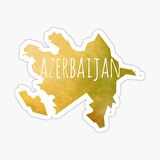 Azerbaycan Azerbaijan 18 Cm Araba Arka Cam Sticker MD4